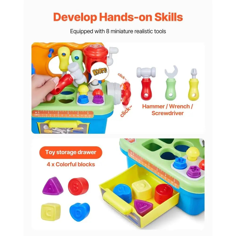 Hign Concerned Musical Toddler Workbench Interactive Learning Toy