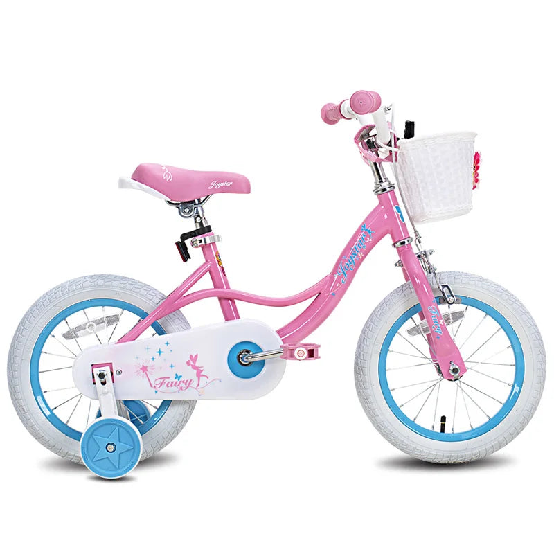JOYSTAR Girls Bike With Training Wheels Handbrake And Basket