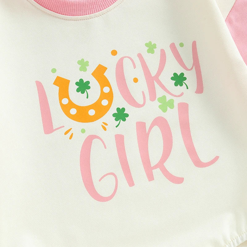 Guangdong Toddler Jumpsuit Clover Print St Patrick Day Romper