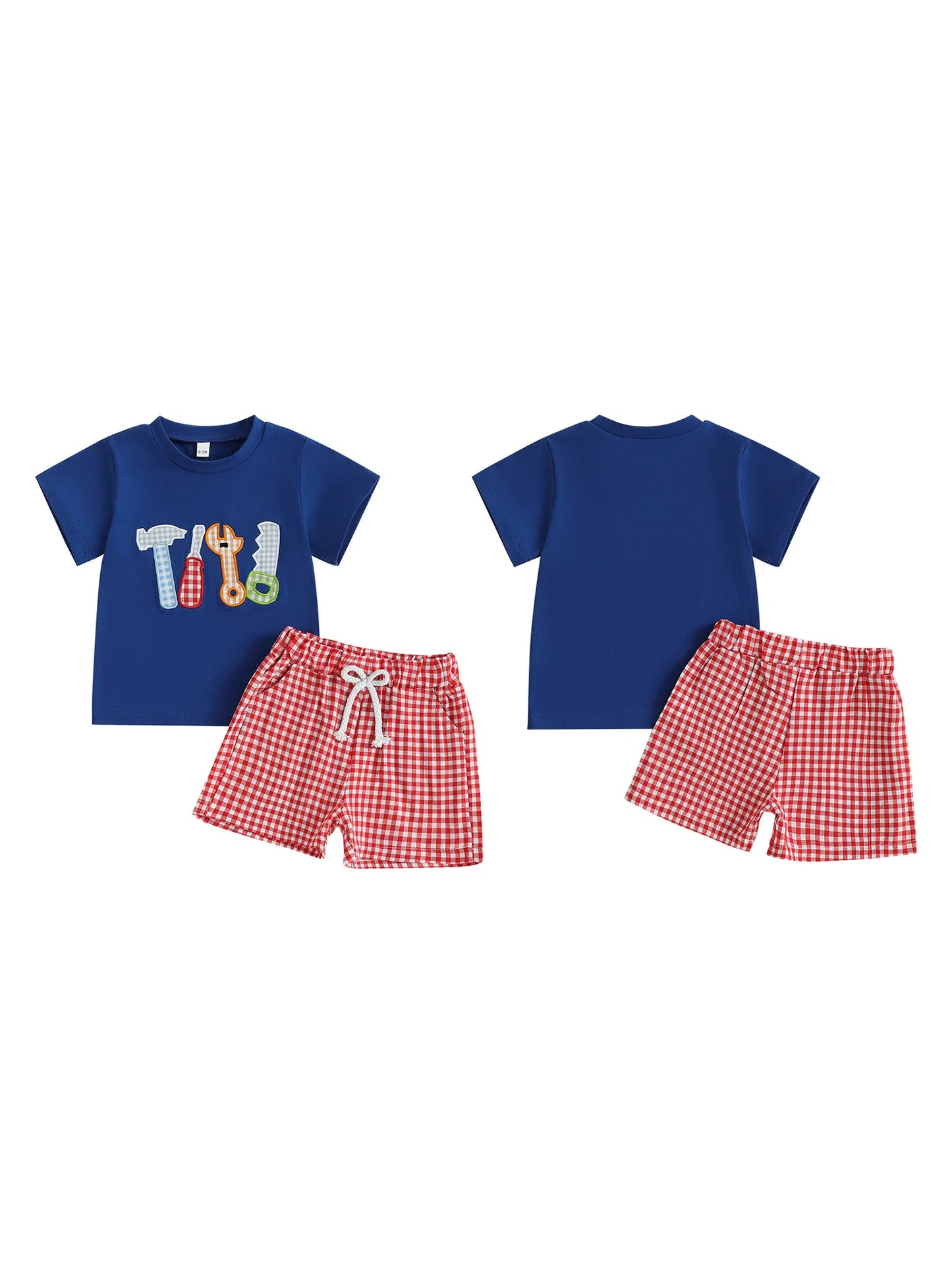 Guangdong CN Baby Boys Summer Outfit Set Animal Embroidery