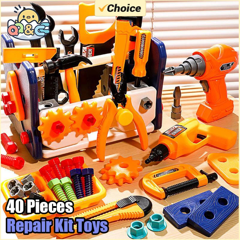 CONUSEA Kids Repair Tool Kit Pretend Play Educational Toy
