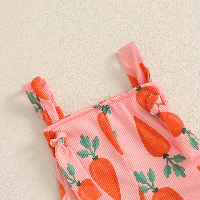 Adorable Baby Girls Easter Romper with Bunny Print