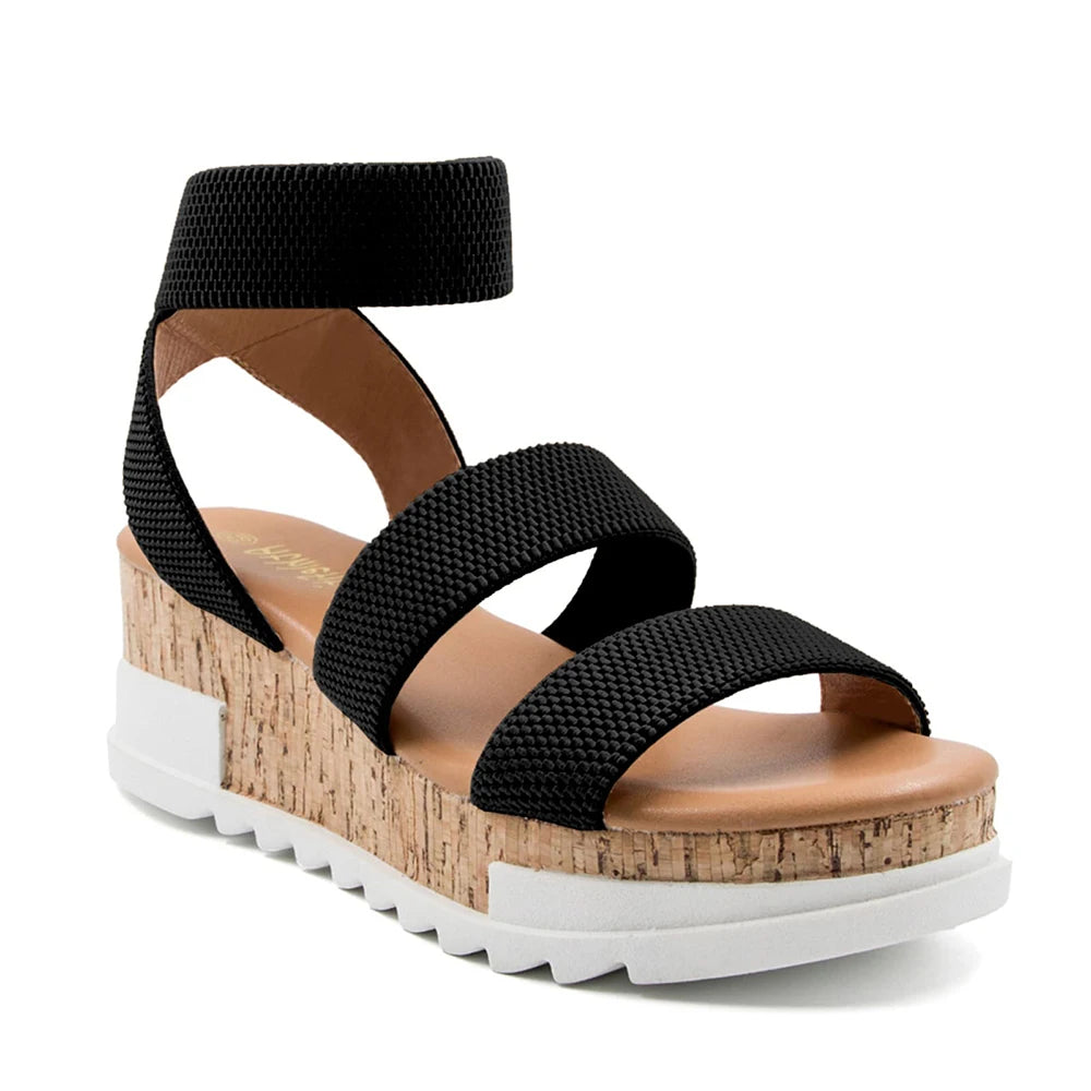 Summer Women's Casual Wedge Sandals with Cork Platform