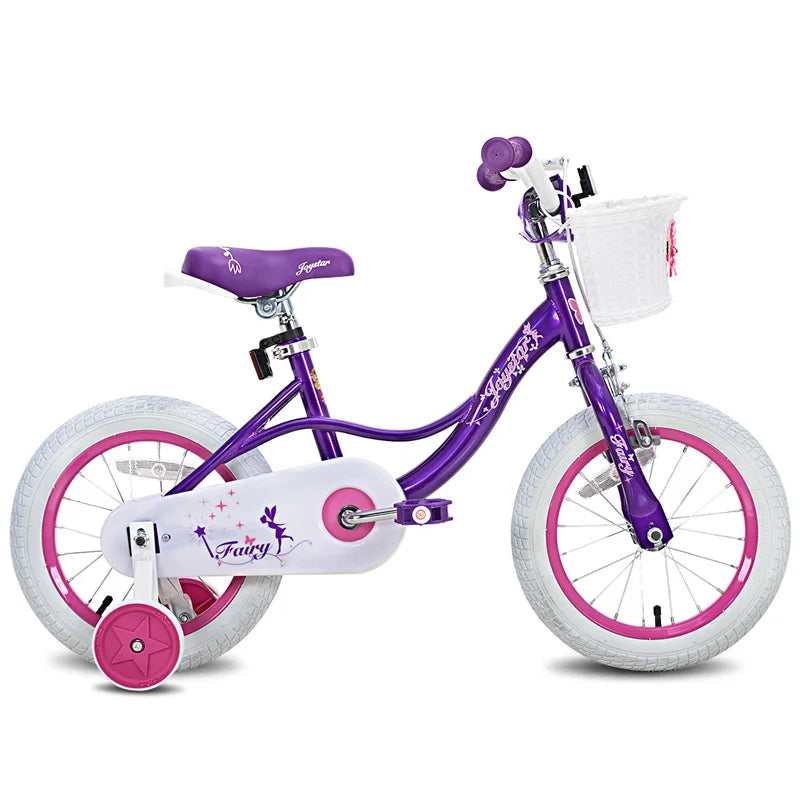 JOYSTAR Girls Bike With Training Wheels Handbrake And Basket