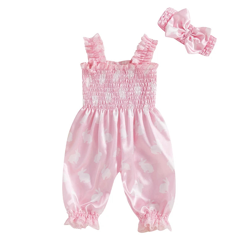 Toddler Girls Floral Ruffle Sleeveless Romper Shorts Set