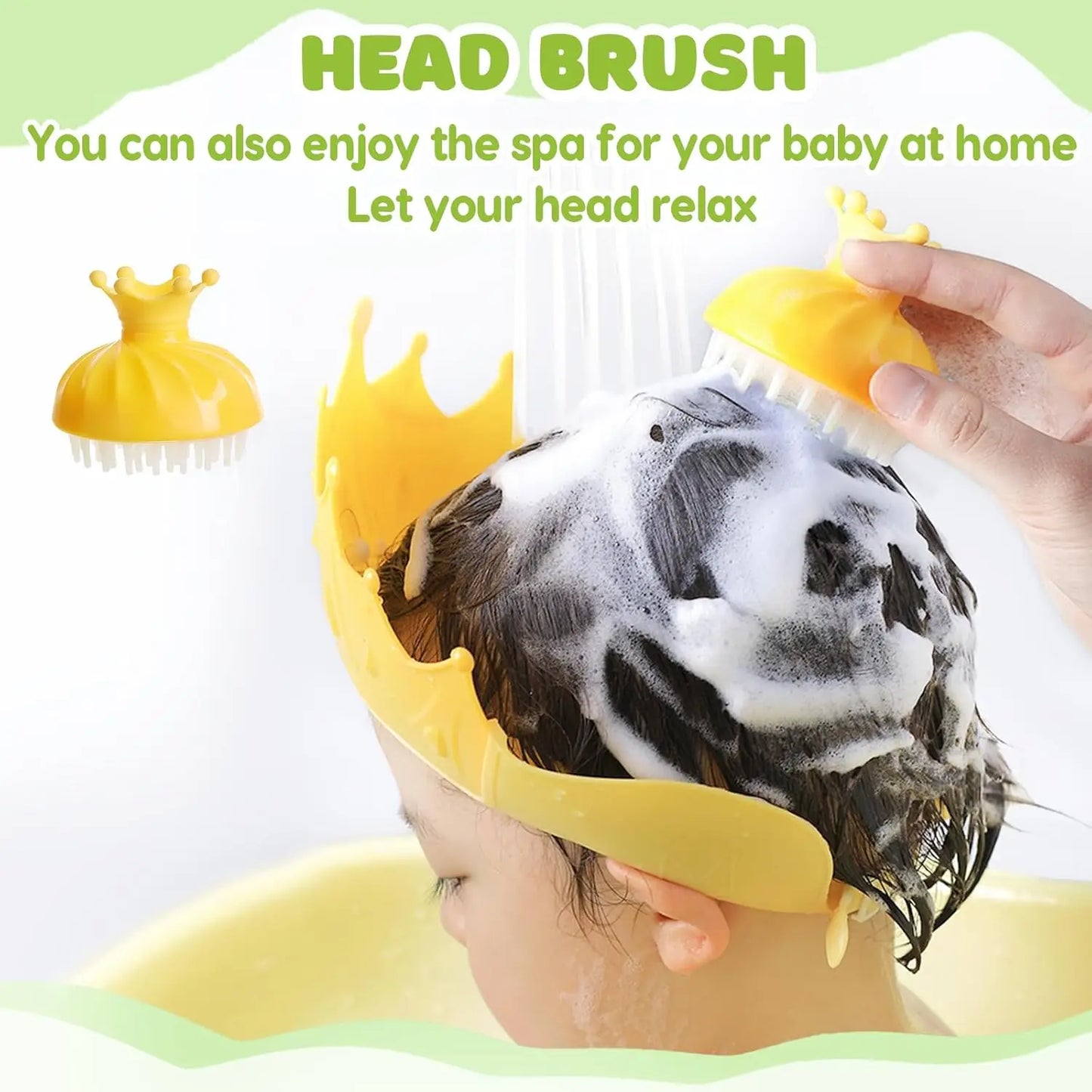 Foldable Baby Bathtub With Cushion Thermometer And Shower Brush