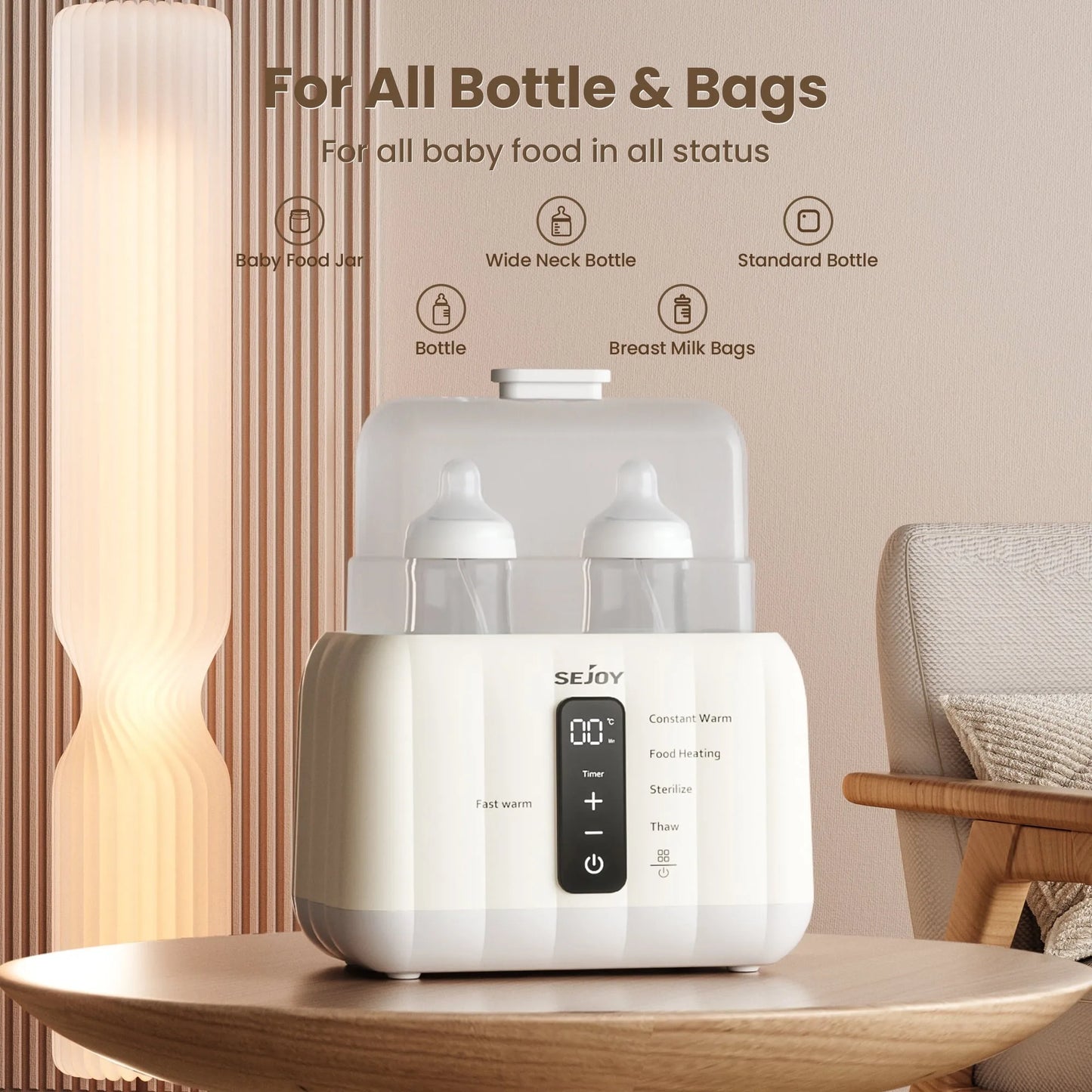 Hign Concerned 6 In 1 Baby Bottle Warmer Steam Sterilizer
