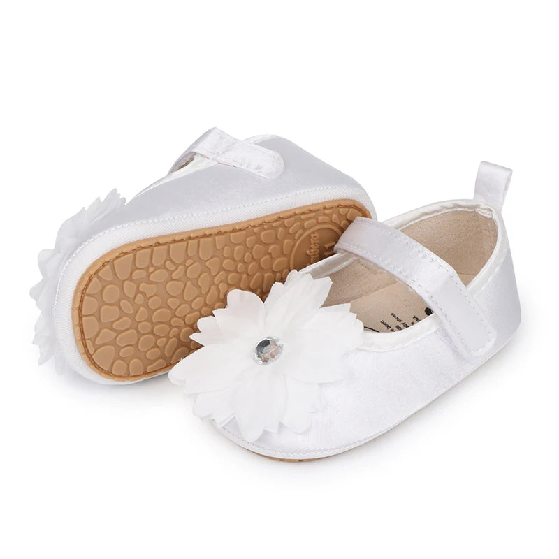 Cute Baby Girls Sparkly Mary Jane Shoes Glitter Soft Sole First Walker Shoes with Bowknot Toddler Shoes for Princess