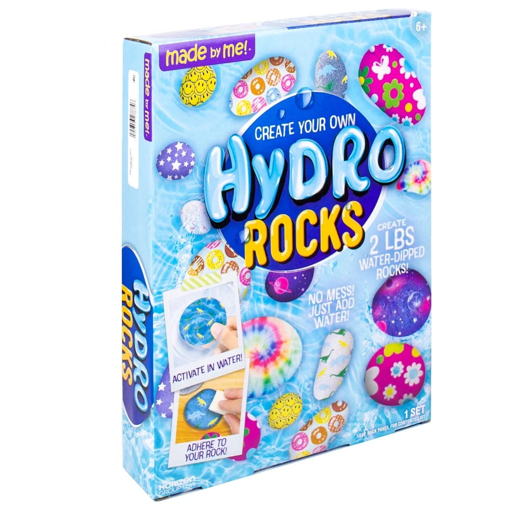 Hydro Dip Rock Art Kit 2lbs Smooth Stones 8 Vibrant Transfer Sheets Creative DIY Activity Kids and Adults