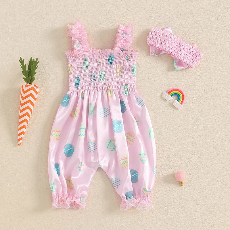 Toddler Girls Floral Ruffle Sleeveless Romper Shorts Set
