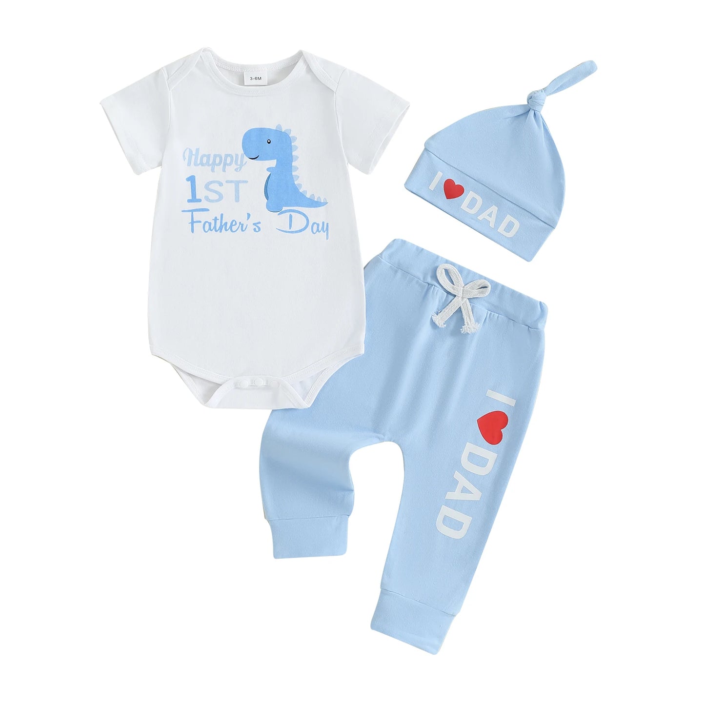 Pudcoco Baby Boys Girls Father's Day Outfit Set