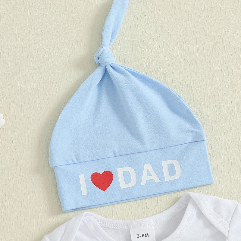 Pudcoco Baby Boys Girls Father's Day Outfit Set