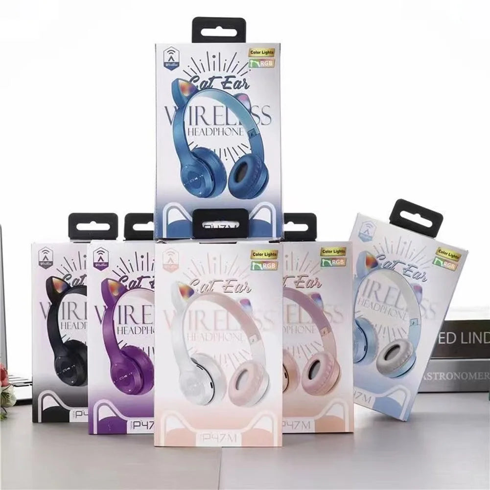 ANENG Wireless Cat Ear Headphones Bluetooth Sports Headset