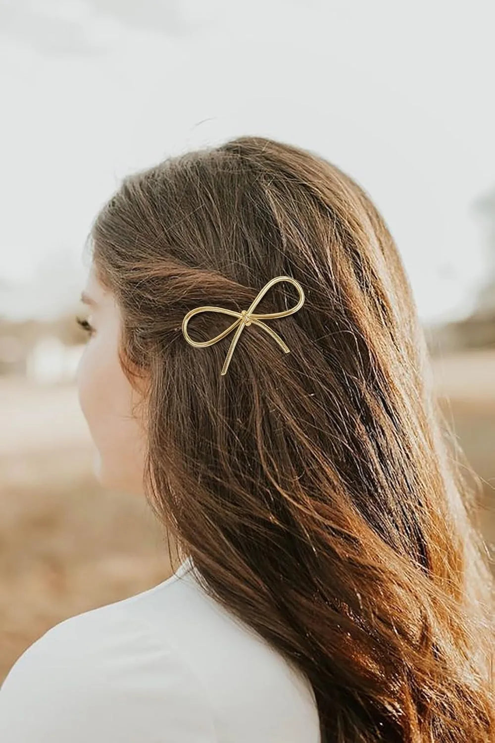 Minimalist Metal Hairpins With Chic Bows Gift For Women