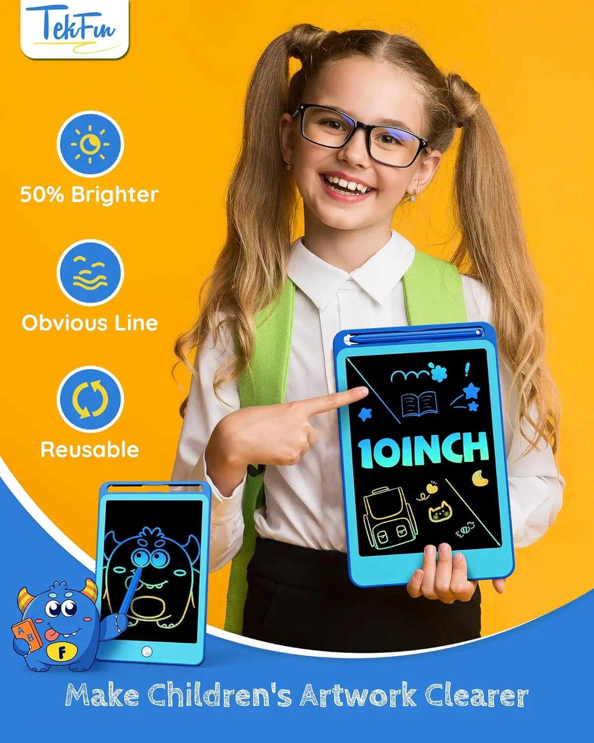 Kikapabi 2 Pack LCD Writing Tablet for Kids