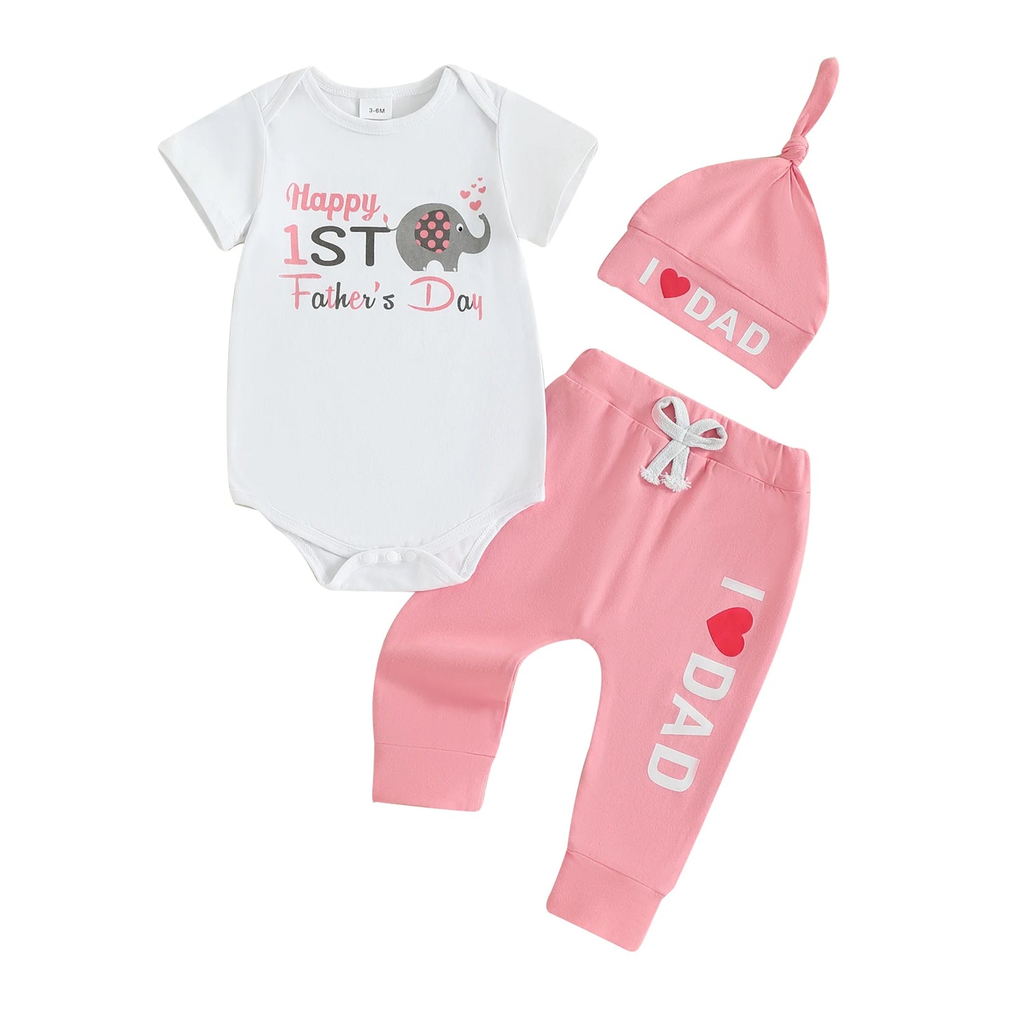 Pudcoco Baby Boys Girls Father's Day Outfit Set