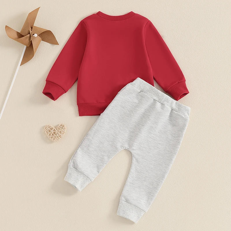 Cute Animal Print Hoodie and Pants Set for Toddlers