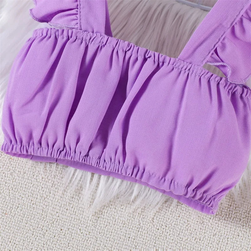 Adorable Baby Girl Summer 2 Piece Floral Top Skirt Set