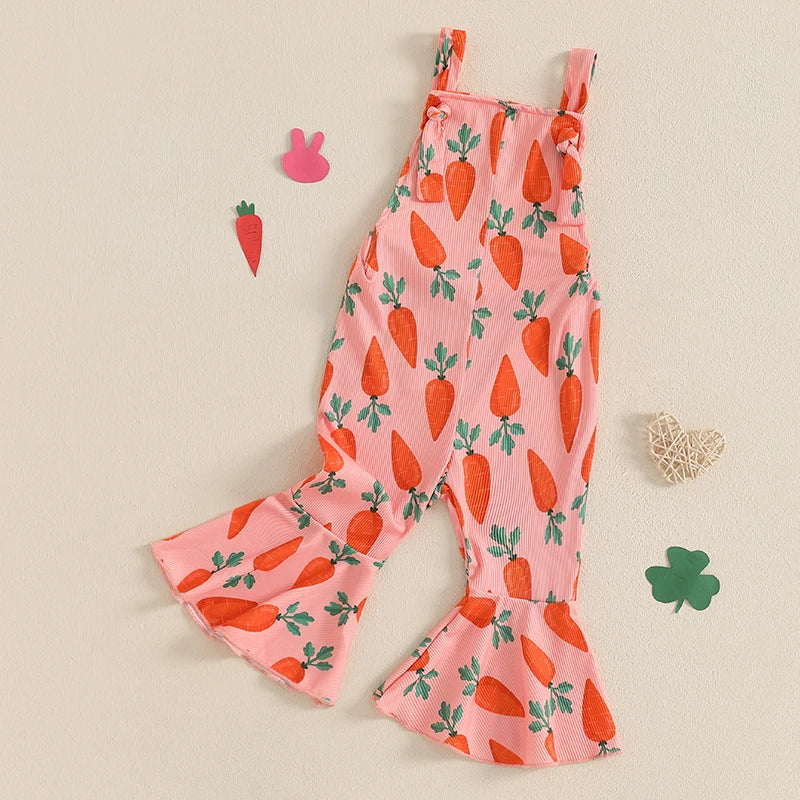 Adorable Baby Girls Easter Romper with Bunny Print