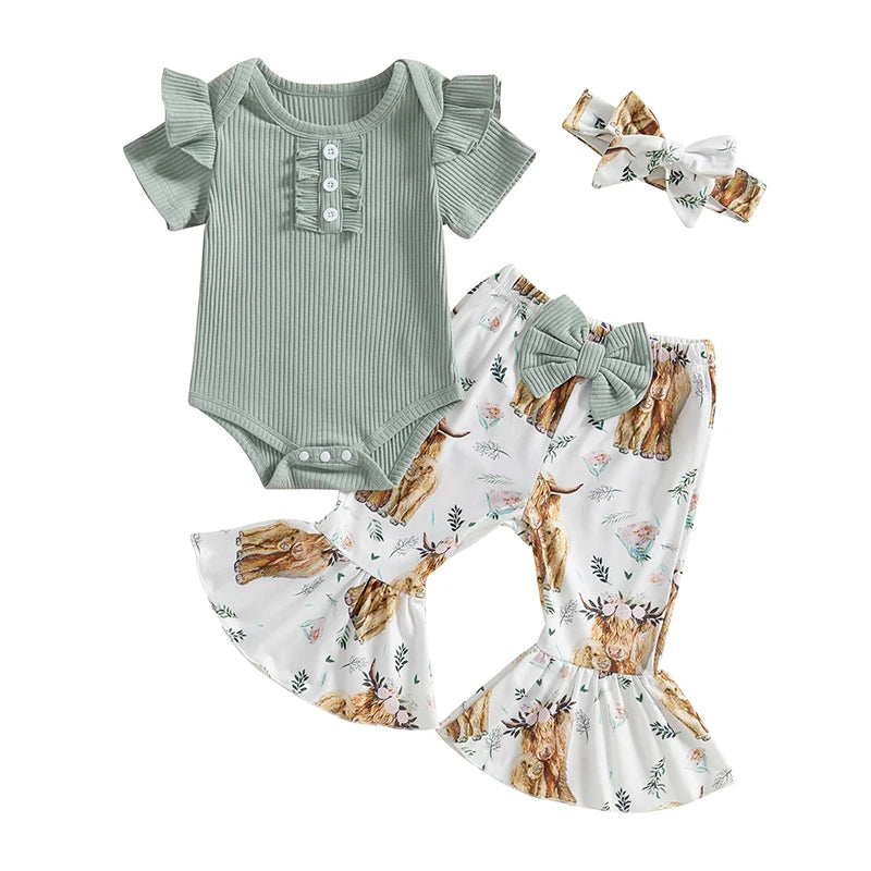 Toddler Girls 3 Piece Outfit Set by NoEnName