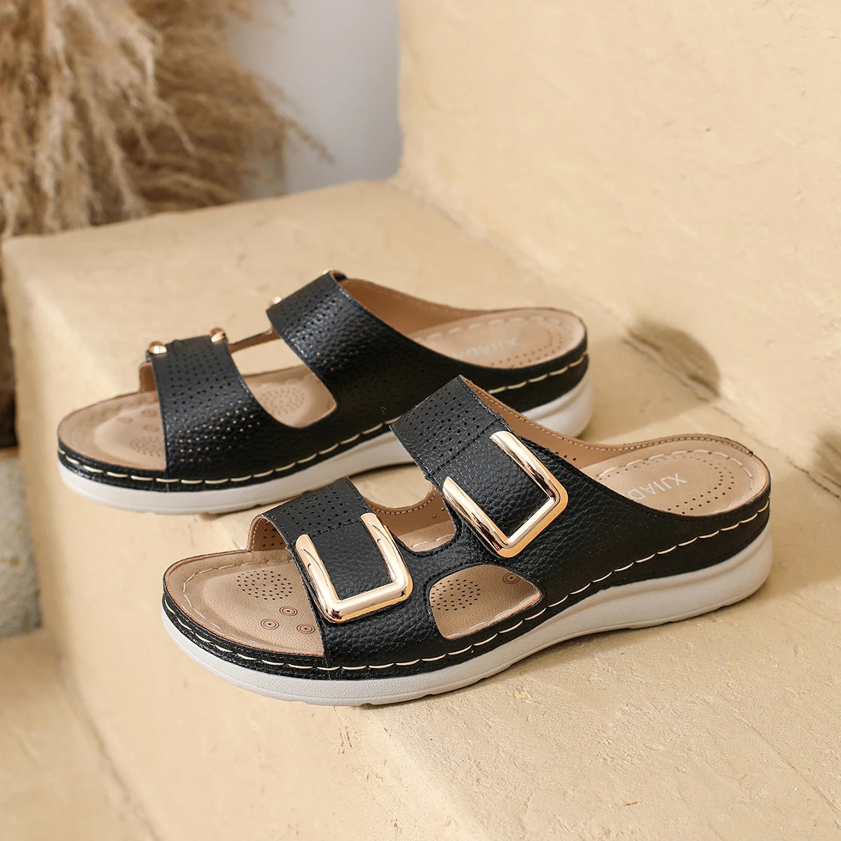 Women’s Casual Flower Hollow Wedge Beach Sandals