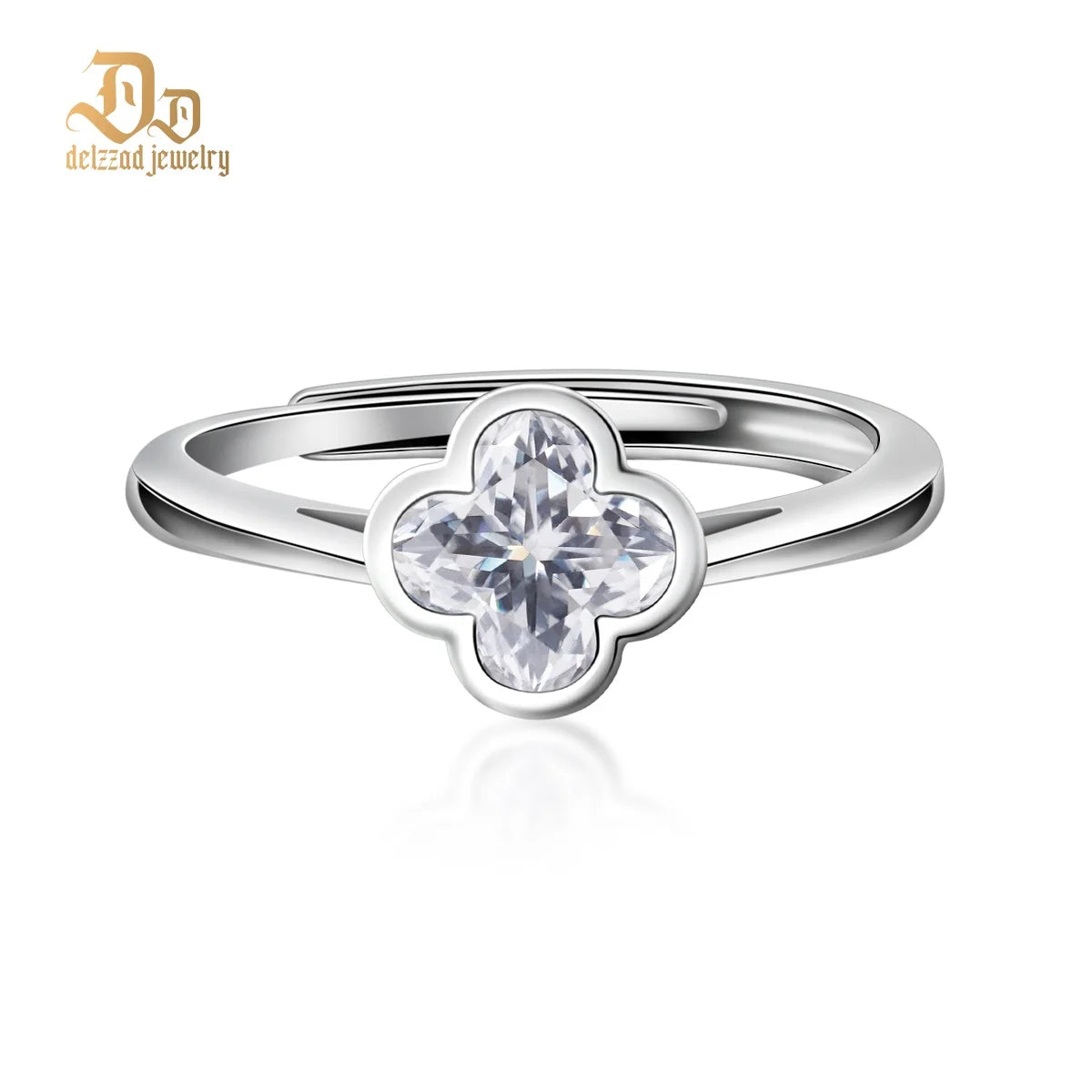 Delzzad Moissanite Ring 925 Sterling Silver For Women