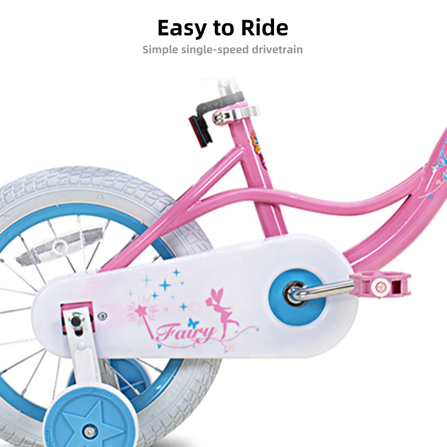 JOYSTAR Girls Bike With Training Wheels Handbrake And Basket