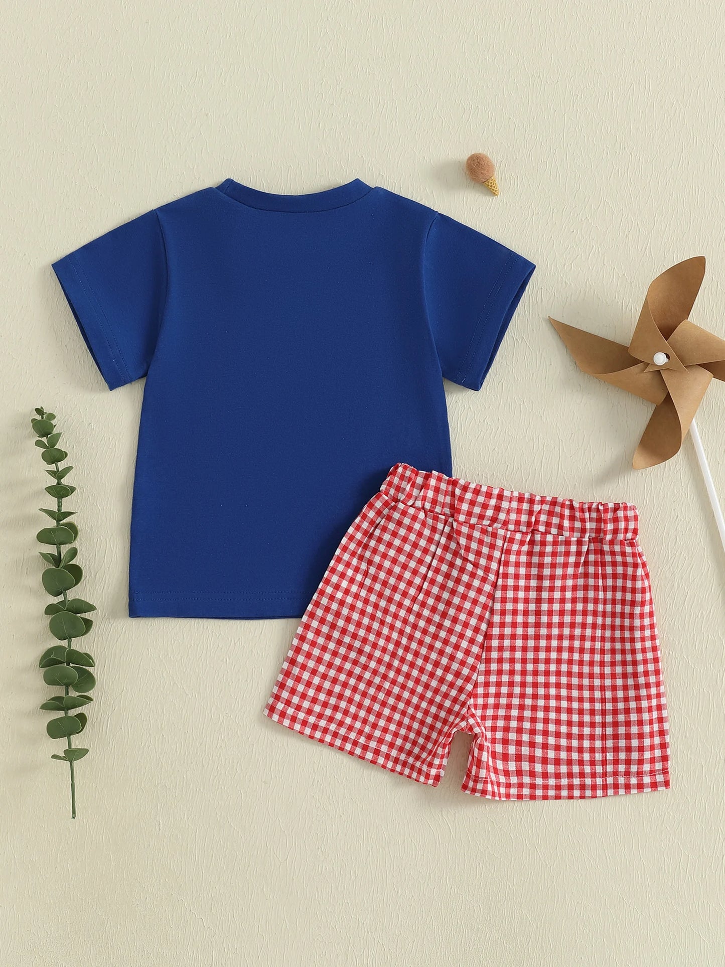 Guangdong CN Baby Boys Summer Outfit Set Animal Embroidery