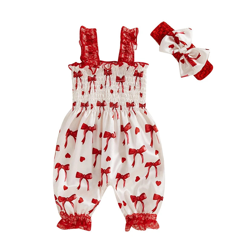 Toddler Girls Floral Ruffle Sleeveless Romper Shorts Set