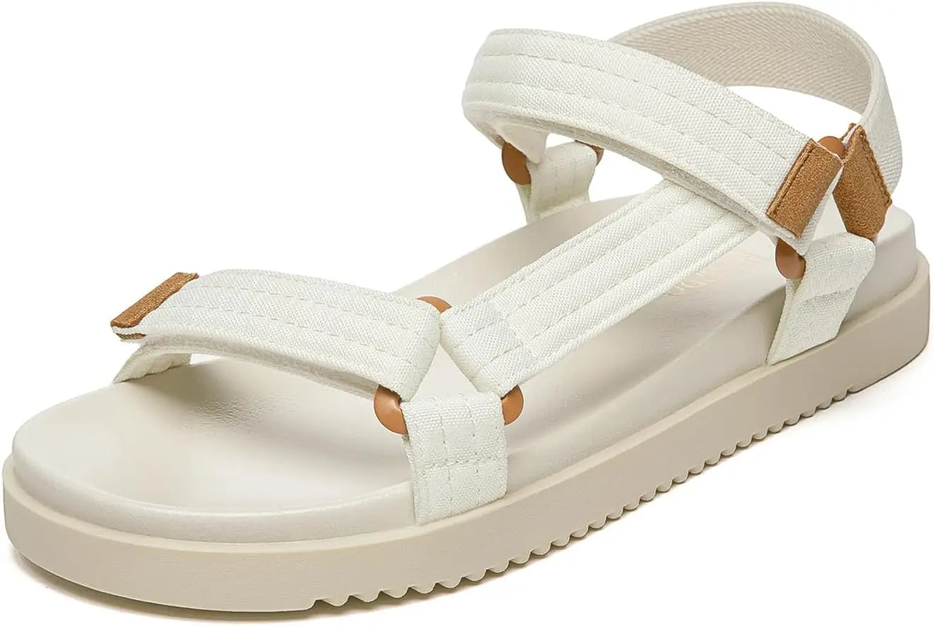 Comfortable Women's Flat Open Toe Sandals with Adjustable Straps