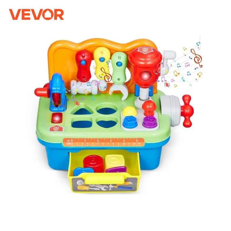 Vevor Kids Musical Workbench Toy With Lights And Sounds
