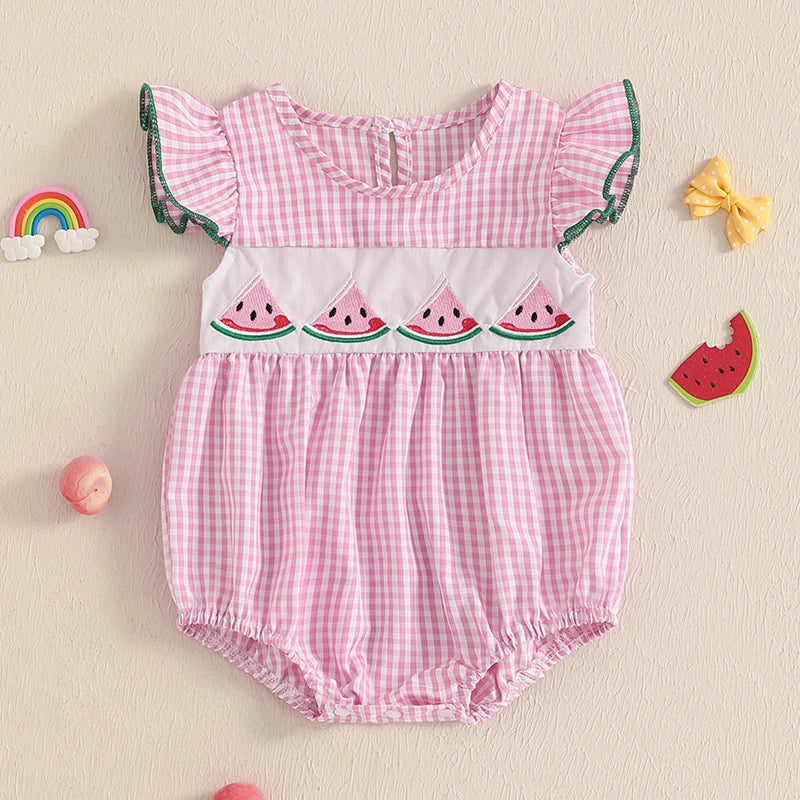 Pudcoco Infant Baby Girl Floral Embroidered Romper Jumpsuit