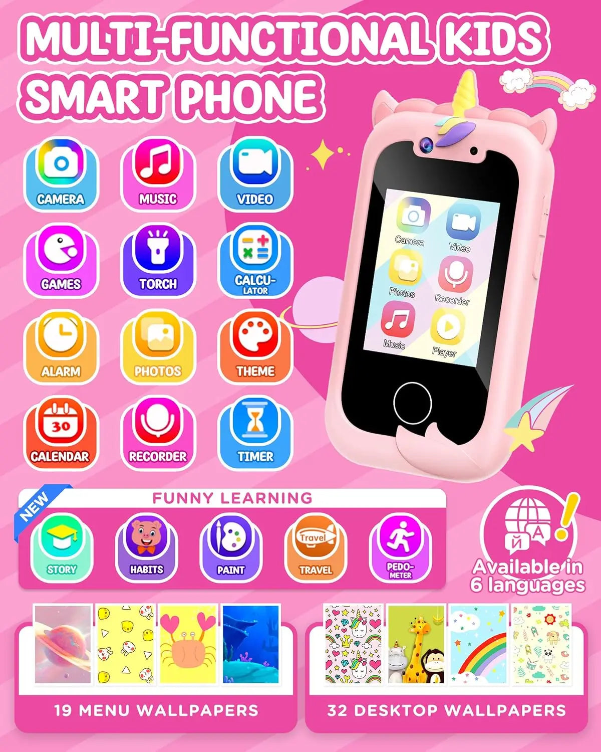 Guangdong Kids Smart Phone Educational Toy Interactive Toddler Phone
