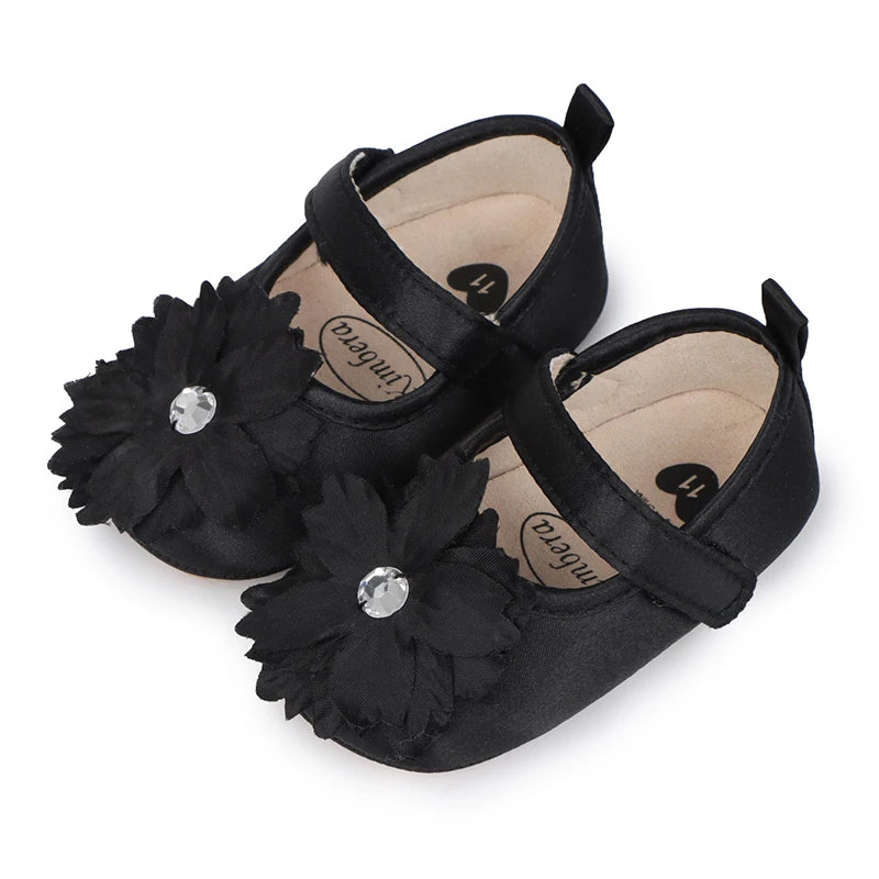 Cute Baby Girls Sparkly Mary Jane Shoes Glitter Soft Sole First Walker Shoes with Bowknot Toddler Shoes for Princess