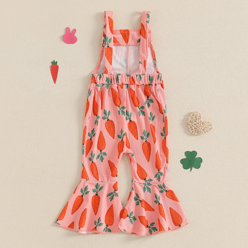 Adorable Baby Girls Easter Romper with Bunny Print