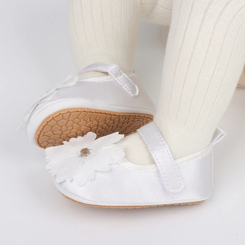 Cute Baby Girls Sparkly Mary Jane Shoes Glitter Soft Sole First Walker Shoes with Bowknot Toddler Shoes for Princess