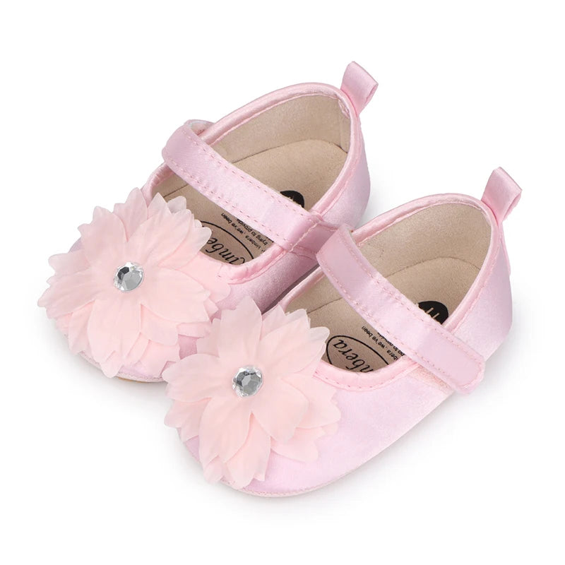 Cute Baby Girls Sparkly Mary Jane Shoes Glitter Soft Sole First Walker Shoes with Bowknot Toddler Shoes for Princess