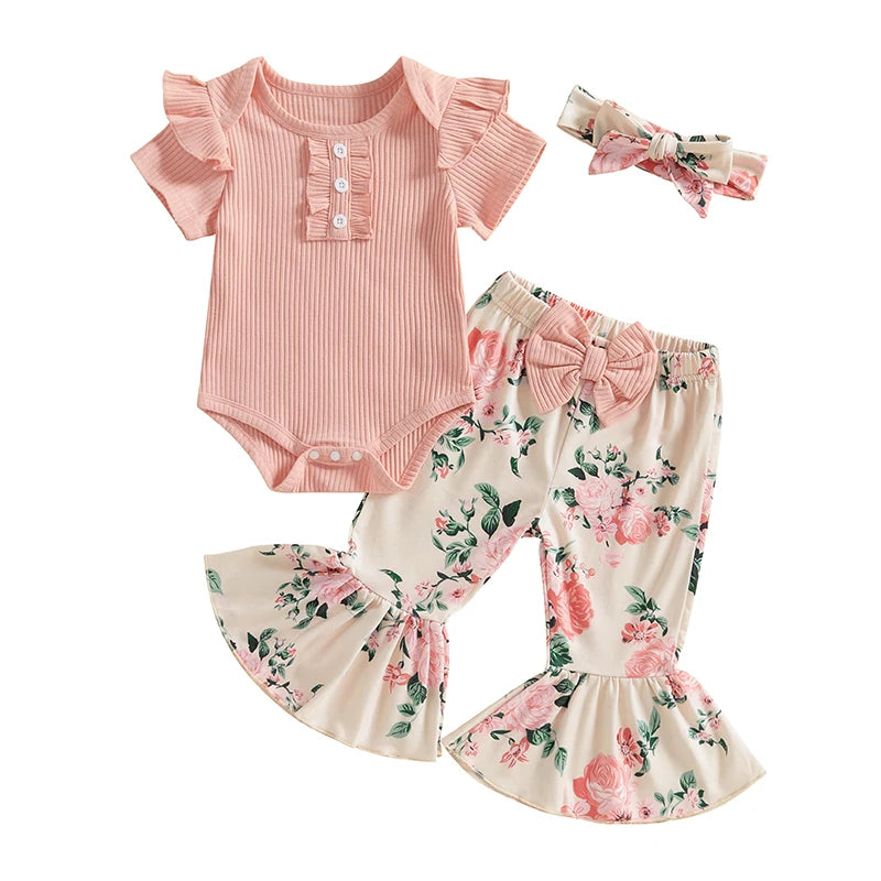 Toddler Girls 3 Piece Outfit Set by NoEnName