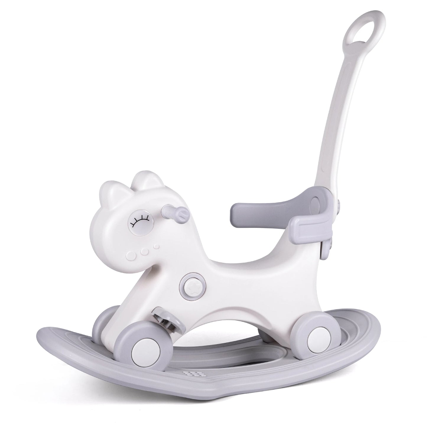 LZDMY Rocking Horse Push Handle Toddler Ride On Toy