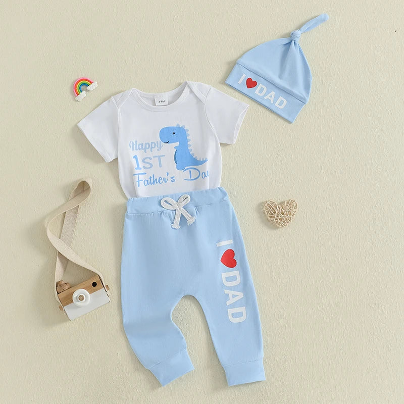 Pudcoco Baby Boys Girls Father's Day Outfit Set