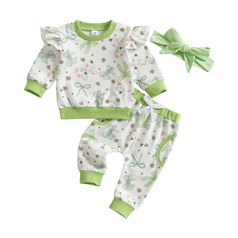St Patrick's Day Baby Girl Outfit Set by NoEnName