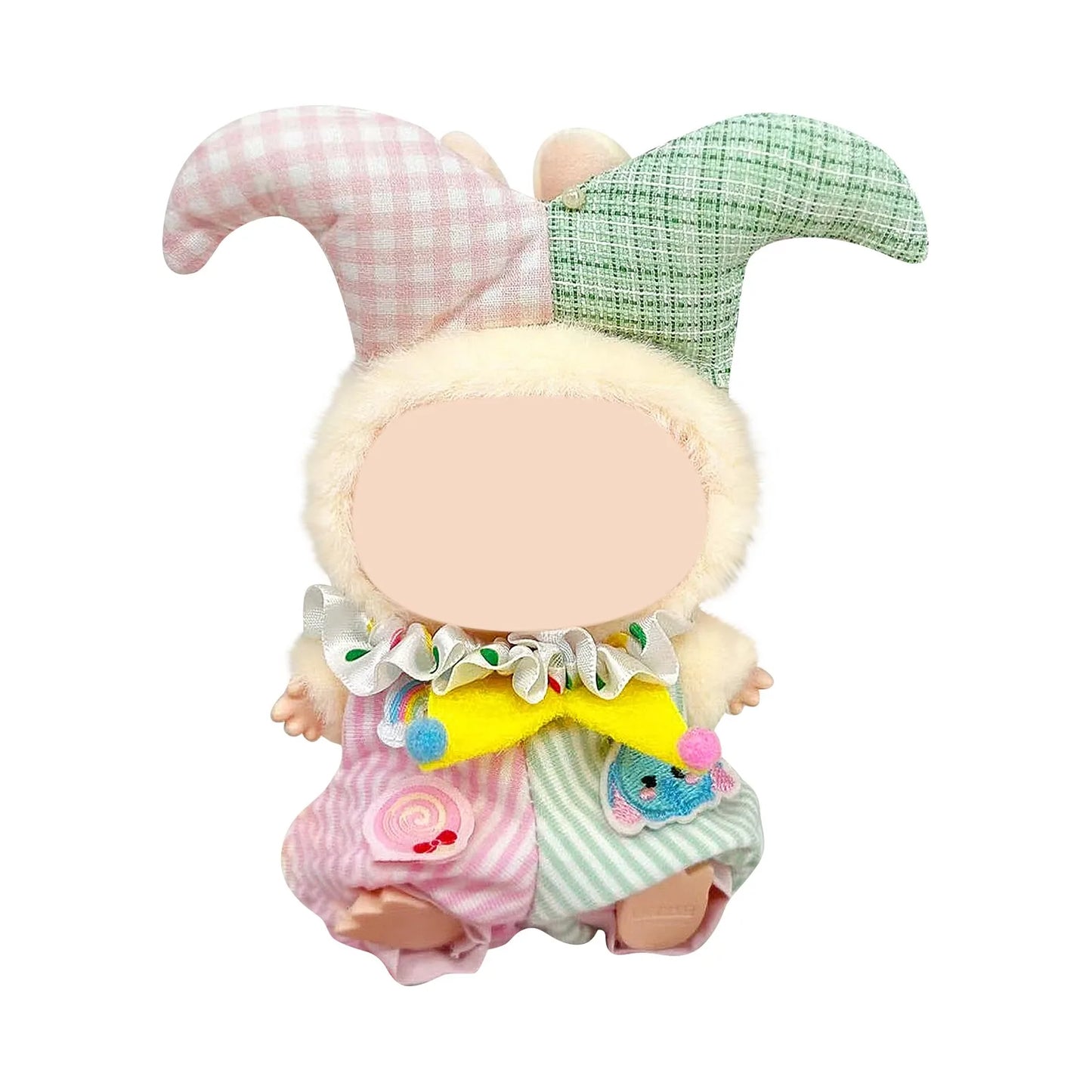 Labubu Clown Doll Costume Set Cute Plush Doll Outfit