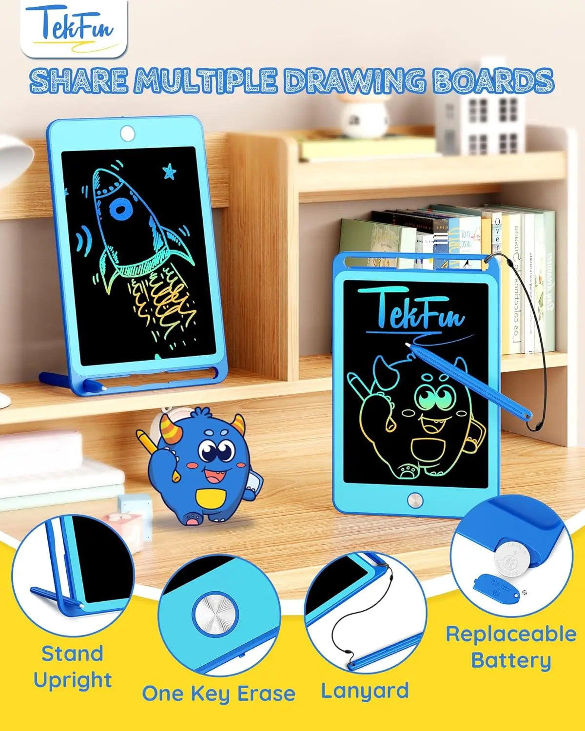 Kikapabi 2 Pack LCD Writing Tablet for Kids