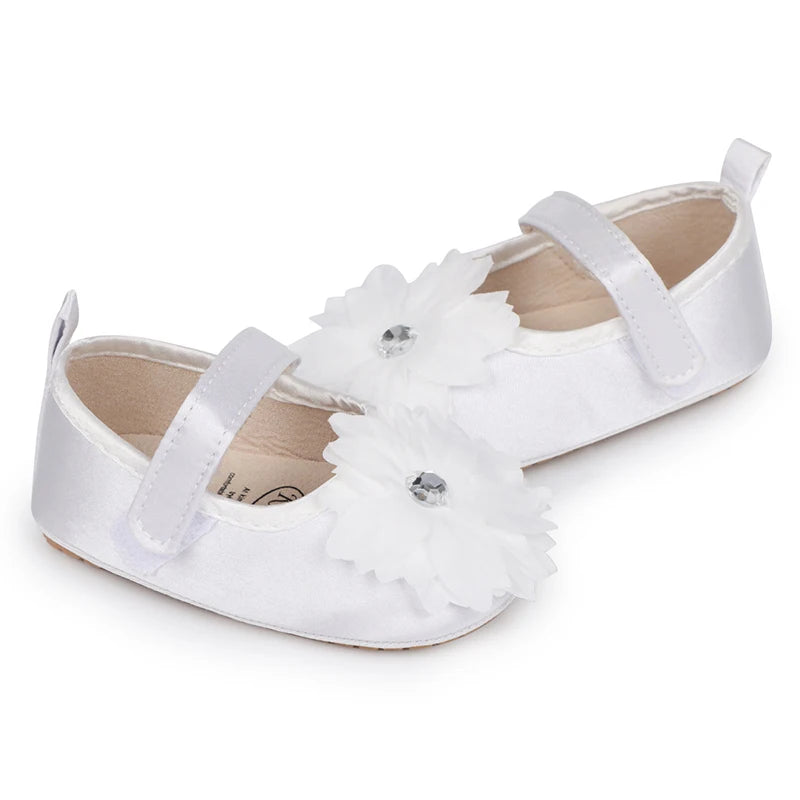 Cute Baby Girls Sparkly Mary Jane Shoes Glitter Soft Sole First Walker Shoes with Bowknot Toddler Shoes for Princess