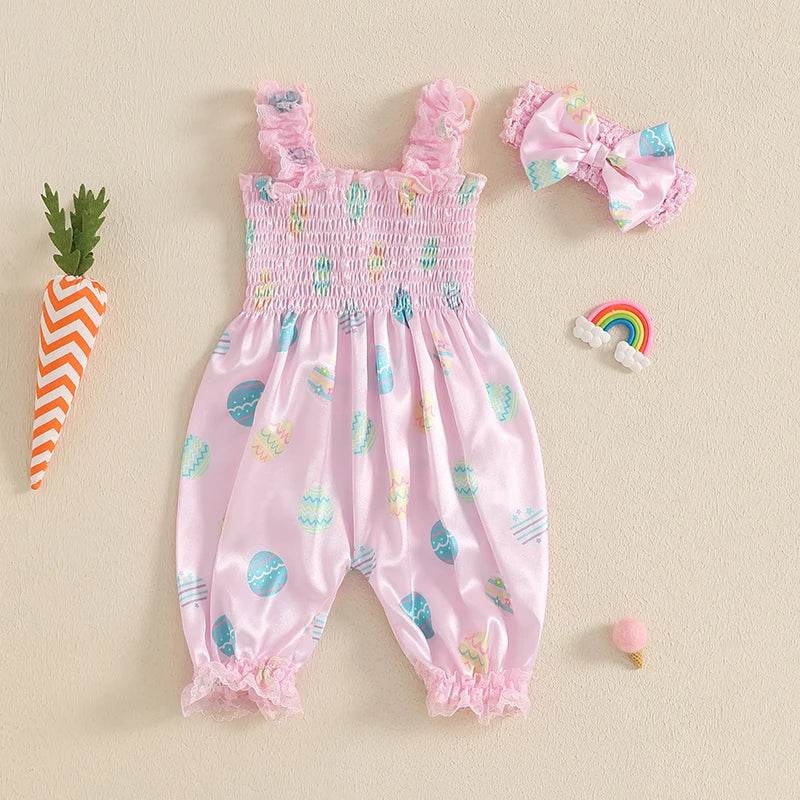 Toddler Girls Floral Ruffle Sleeveless Romper Shorts Set