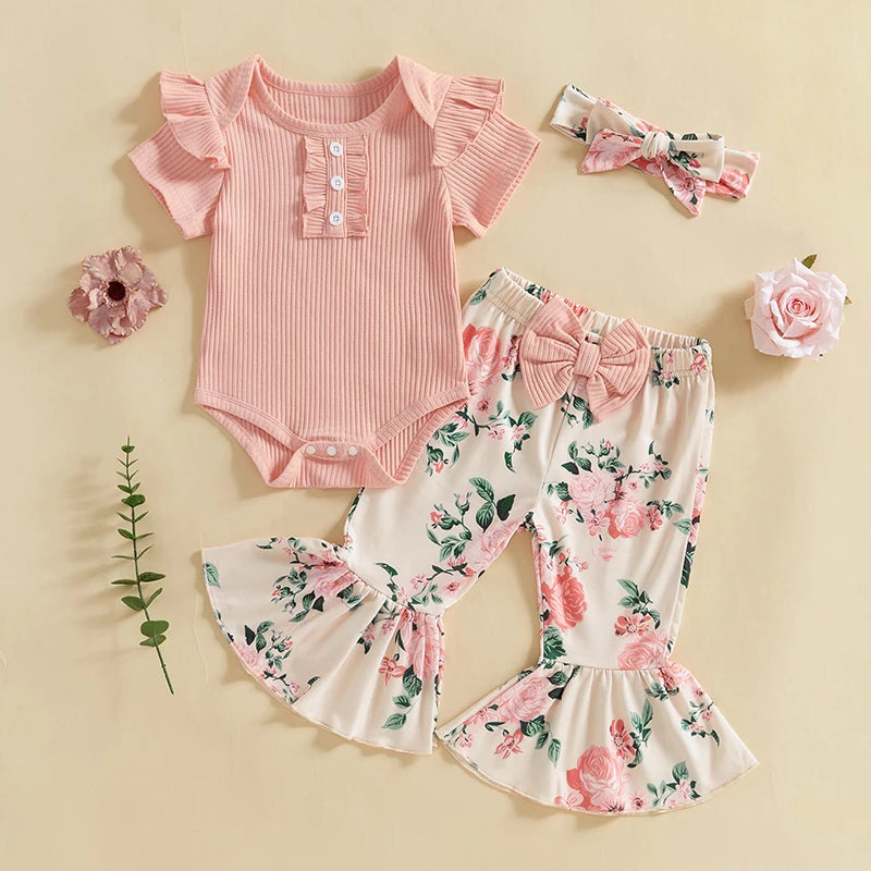 Toddler Girls 3 Piece Outfit Set by NoEnName