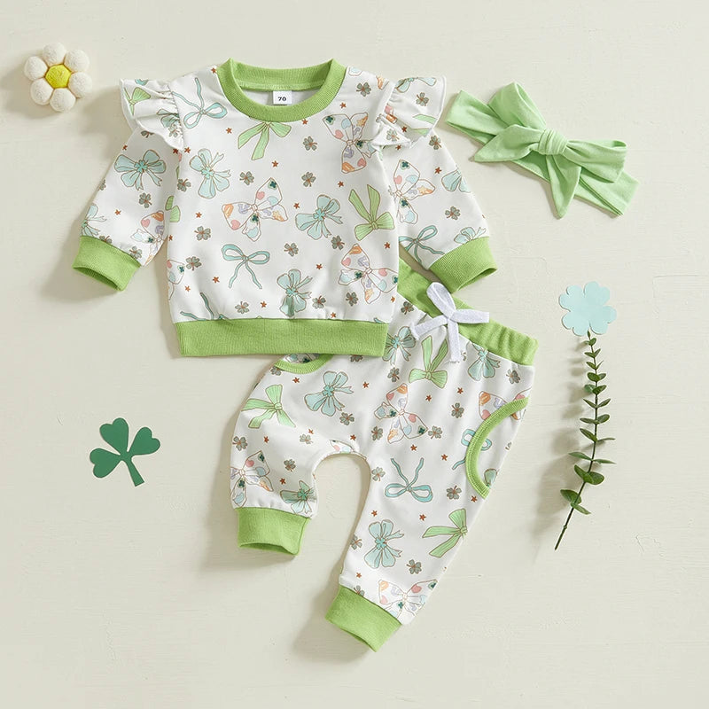 St Patrick's Day Baby Girl Outfit Set by NoEnName