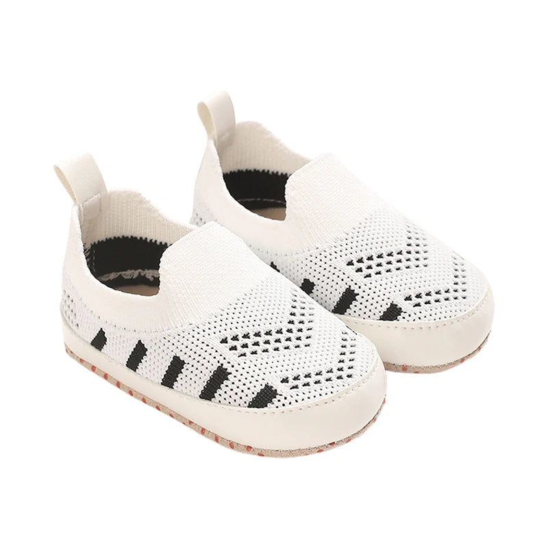 Toddler Canvas Sneakers Colorful Striped Slip-on Shoes Lightweight Breathable Soft Sole Casual Shoes for Summer Autumn