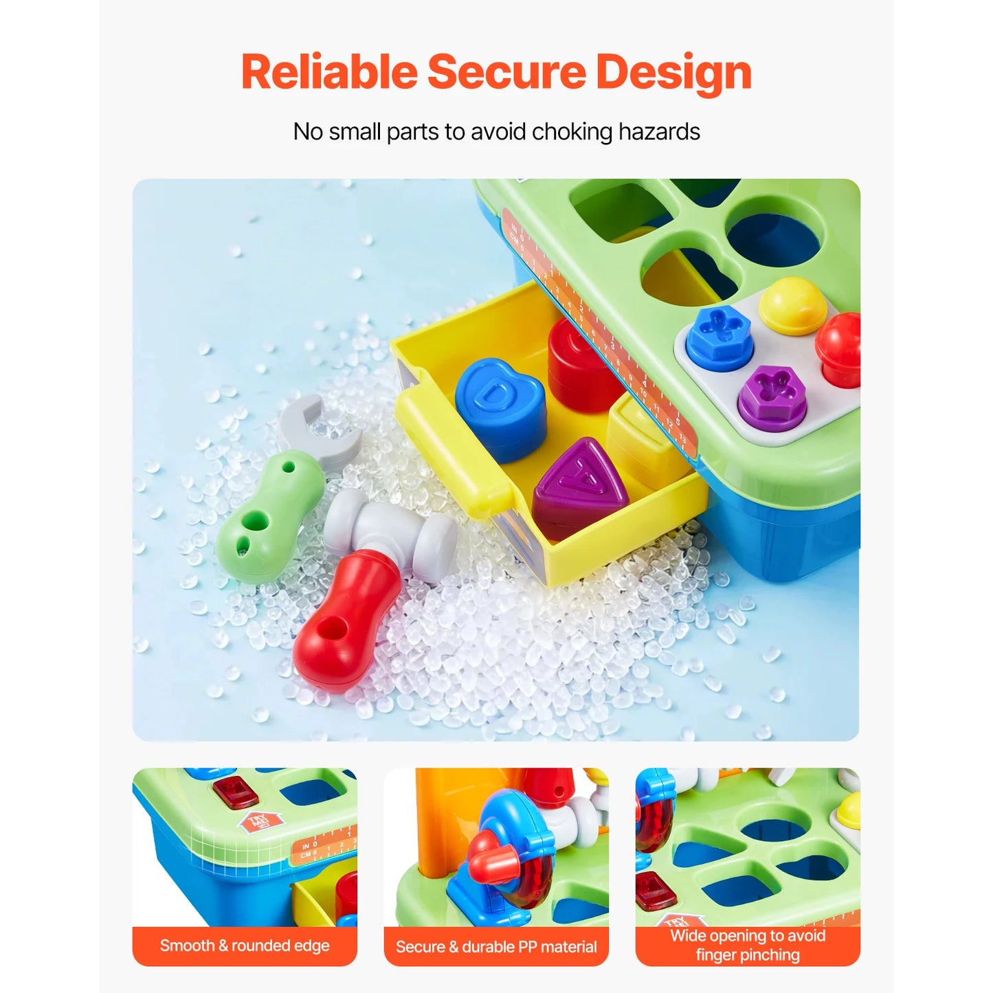 Vevor Kids Musical Workbench Toy With Lights And Sounds