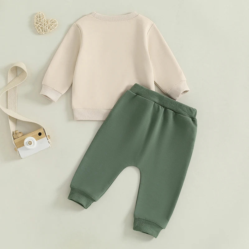Toddler Boy Dinosaur Hoodie and Jogger Set for Kids